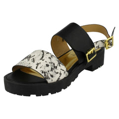 Ladies Savannah Buckle Strap Retro Sandals