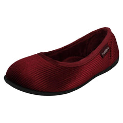 Ladies Padders Casual Slip On Textile Slippers - Ballerina