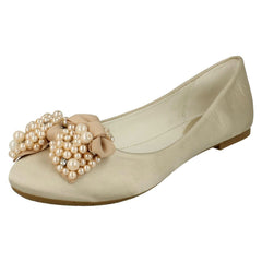 Ladies Spot On Bow Ballerina Flats F80090