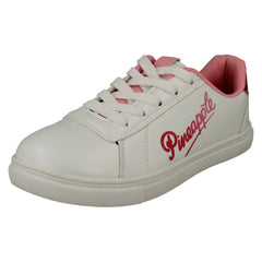 Girls Pineapple Casual Comfy Lace Up Trainers H2653