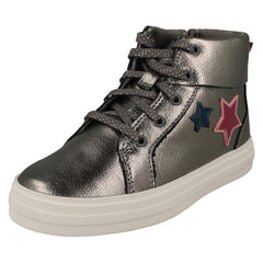 Childrens Clarks Animal Detailed Lace Up Ankle Boots Nova City