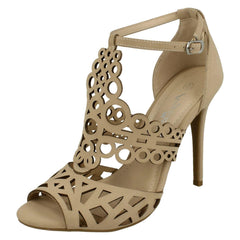 Ladies Anne Michelle Cut Out Detail Open Toe Heels