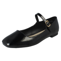 Ladies Savannah Buckle Fastening Flat Mary Jane Smart Shoes F80587