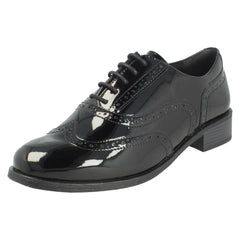 Ladies Clarks Lace Up Smart Brogue Shoes Havisham Oak