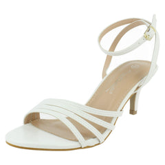 Ladies Anne Michelle Mid Heel Wide Fit Party Sandals F12112