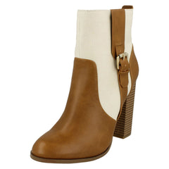 Ladies Anne Michelle Block Heel Ankle Boots