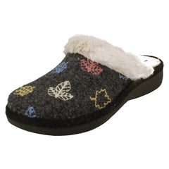 Ladies Padders Lusekofte Detailed Mule Slippers Sorrel