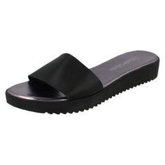 Ladies Leather Collection Casual Slip On Mules