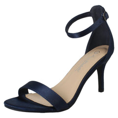 Ladies Anne Michelle High Heeled Buckle Ankle Strap Evening Sandals F12108