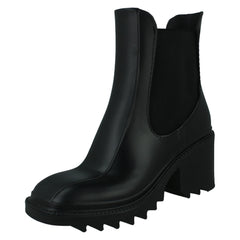 Ladies Spot On Chunky Heel Ankle Boots X1267