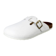 Ladies Down To Earth Buckle Detailed Slip On Mule Sandals F80591