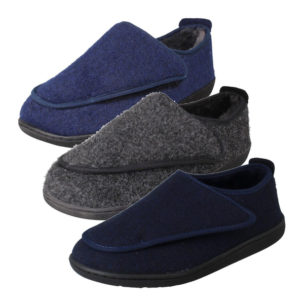 Mens Clarks Casual Hook and Loop Slippers King Riptape