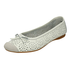 Ladies Spot On Detailed Ballerina Flats F8006
