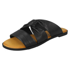 Ladies Leather Collection Strappy Mules F00197