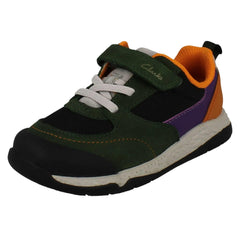 Childrens Clarks Casual Hook And Loop Fastening Trainers Steggy Stride