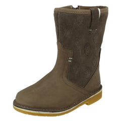 Girls Clarks Casual Mid Calf Boots Comet Pop