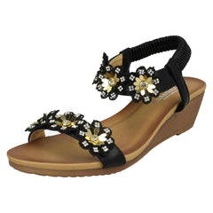 Ladies Savannah Mid Wedge Sandals
