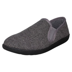 Mens Clarks Textile Slip On Twin Gusset Slippers King Ease