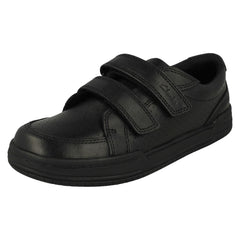 Boys Clarks Lightweight Hook & Loop Fastening School Shoes Fawn Strap
