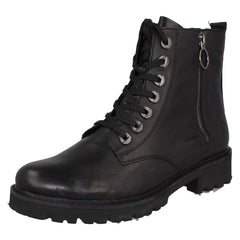 Ladies Remonte Zip & Lace Up Fastening Casual Ankle Boots D8671