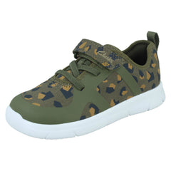 Childrens Unisex Girls Boys Clarks Casual Trainers Ath Flux