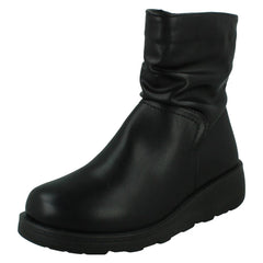 Ladies Spot On Extra Wide Ankle Boots F4473