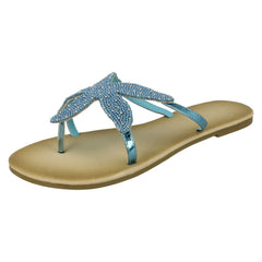 Ladies Savannah Beaded Starfish Toe Post Sandals