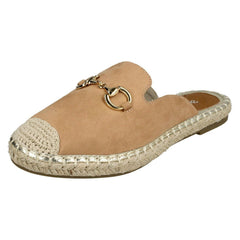 Ladies Spot On Closed Toe Espadrilles F2261