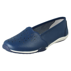 Ladies Down To Earth Flower Punch Details Casual Shoes F80576