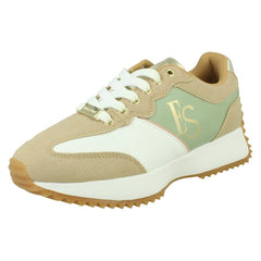 Ladies Elle Sport Slight Wedge Lace Up Trainers F7296
