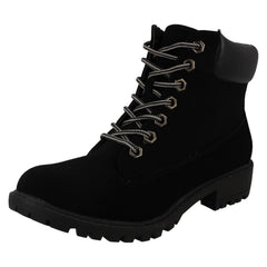 Ladies Spot On Lace Up Boots