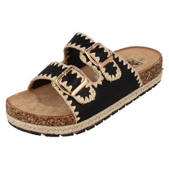 Ladies Down To Earth Summer Mule Sandals/Sliders F12106
