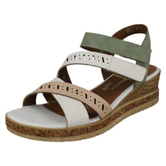 Ladies Remonte Smart Casual Sandals With A 5cm Wedge Heel D3064