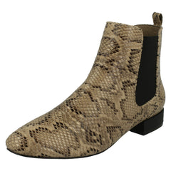 Ladies Spot On Slip On Ankle Boots