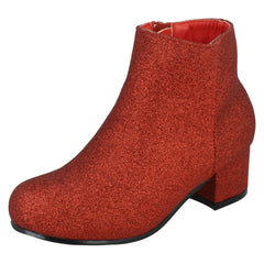 Girls Spot On Heeled Ankle Boots