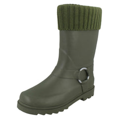 Girls Spot On Ring Strap Wellington Boots
