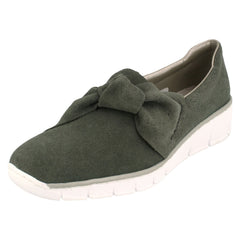 Ladies Rieker Bow Detailed Heeled Shoes 537Q4