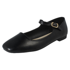 Ladies Savannah Buckle Fastening Flat Mary Jane Smart Shoes F80587