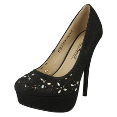 Ladies Anne Michelle Glitter Stiletto Heels