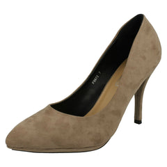Ladies Spot On High Heel Pointed Toe Court Shoe