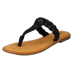 Ladies Leather Collection Braided Toepost Sandals