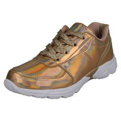Girls Spot On Casual Hologram Trainers