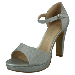 Ladies Anne Michelle High Heel Platform Mule Sandal F12047