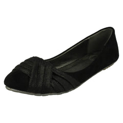 Ladies Spot On Casual Slip On Ballet Shoes
