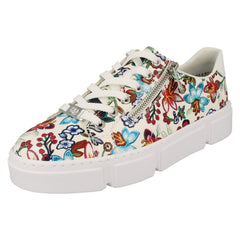 Ladies Sneakers By Rieker Lace Up Trainers N59L1