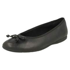 Girls Clarks Slip On Bow School Shoes Jesse Shine