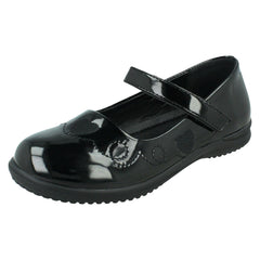 Girls Spot On Patent School Shoes H2661