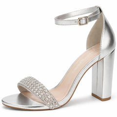 Ladies Anne Michelle Block High Heel Shoes F12046