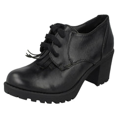Girls Red Tag Blocked Heel Shoes H3032