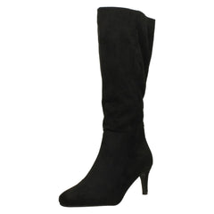 Ladies Spot On Stiletto Knee High Boots F51237